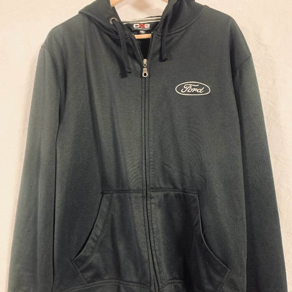 Black Ford Zip-up Hoodie